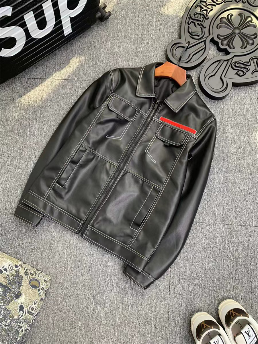 

Men's leather jacket European and American brand designer autumn and winter new top fashion trend color handsome casual coat M-3XL#6677