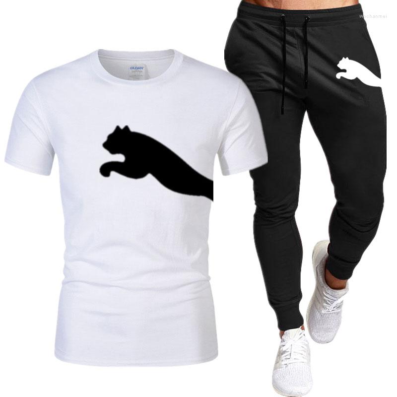 

Men's Tracksuits 2023 Summer Clothing Brand Men's Tracksuit T-shirt Trousers Sports 2 Piece Sets Jogging Short Sleeve Sweatpants, Yellow b