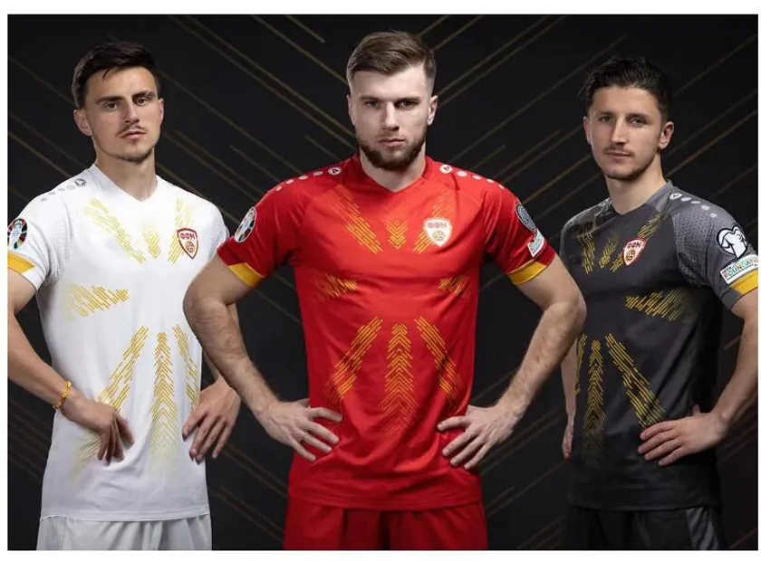 

2023 2024 North Macedonia soccer jerseys ELMAS ALIOSKI PANDEV TRAJKOVSKI JAHOVIC RISTOVSKI MUSLIU 2024 national team Home Away Men kit football shirt 666, Black