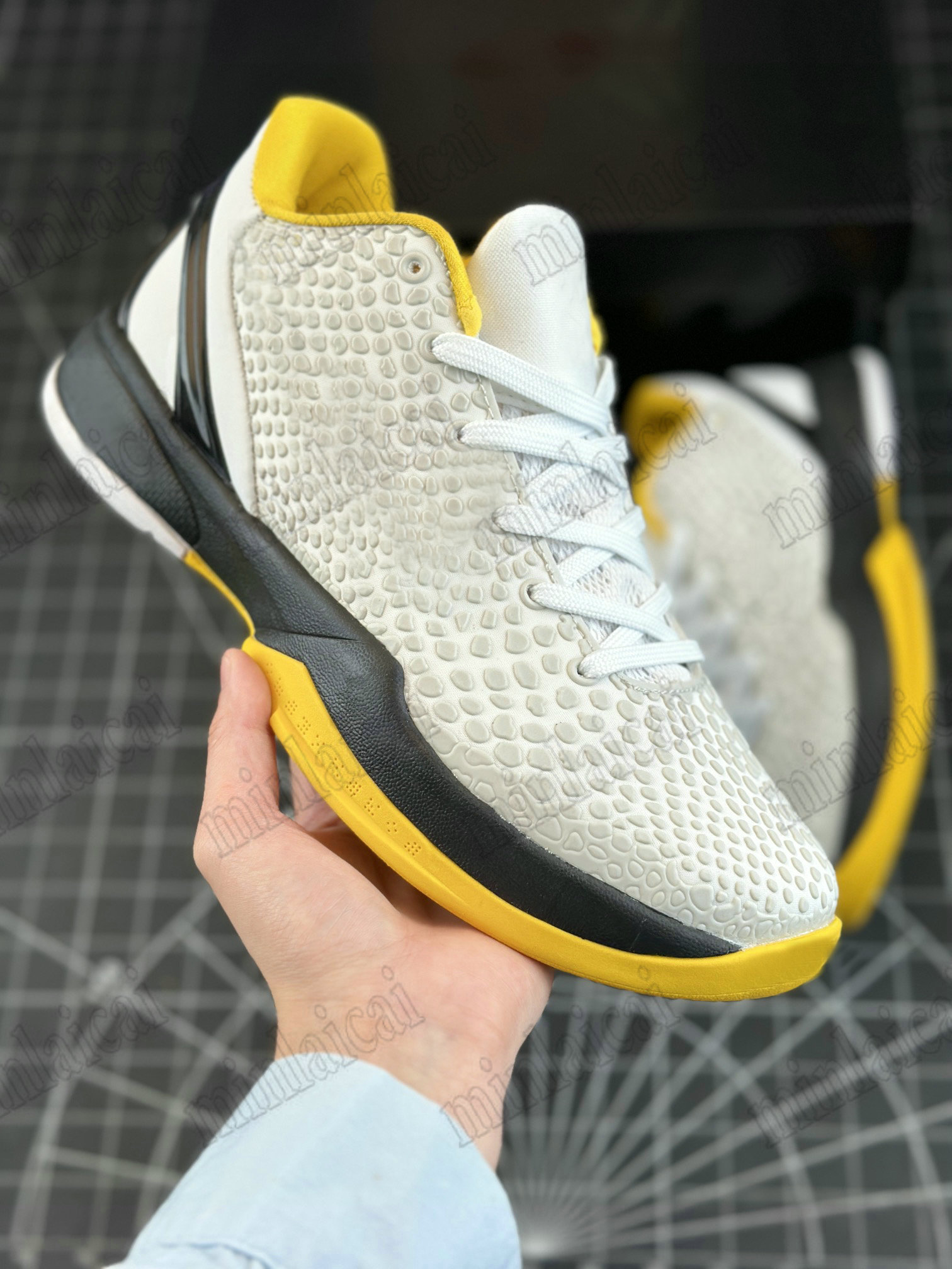 

6 Protro Pop White Del Sol Men's Basketball Shoes Mamba 5 6 Designer Trainer Sports Sneakers Outdoor Sport Sneaker, 01