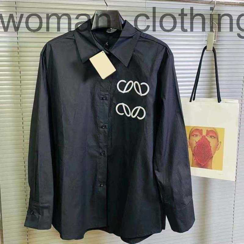 

Men' Casual Shirts Designer22ss designer brand women lapel printing shirt fashionable versatile white slim High Quality womens clothing a1 B0JO