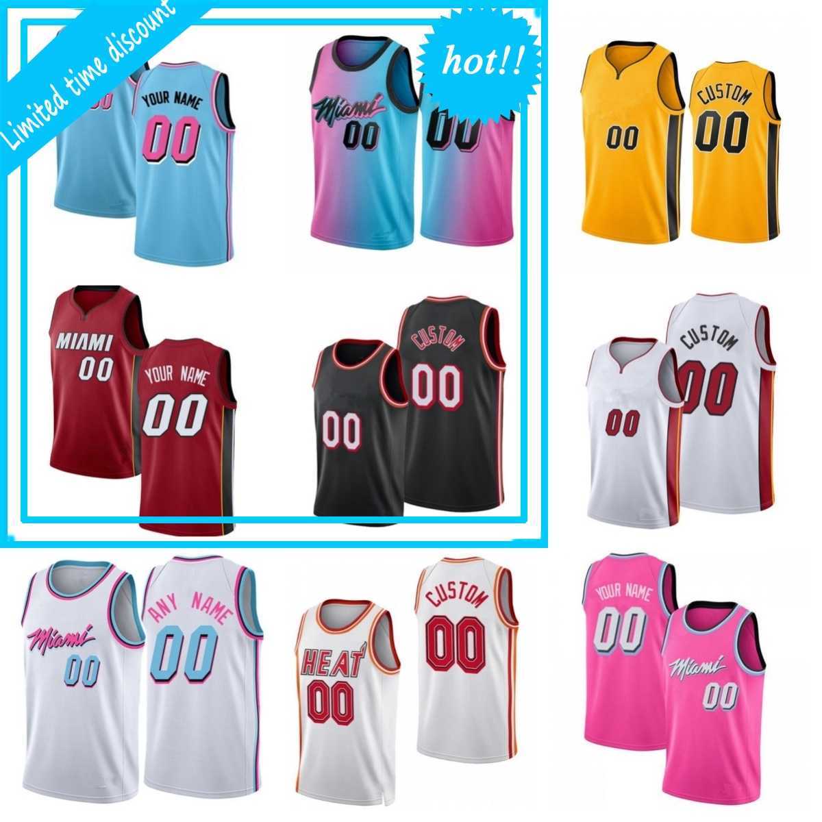 

Mens Women Youth Miami''Heat''Custom 77 Omer Yurtseven jimmy 22 Butler 13 Bam Adebayo Tyler 14 Herro Dwyane 3 Wade Basketball Jersey, Colour