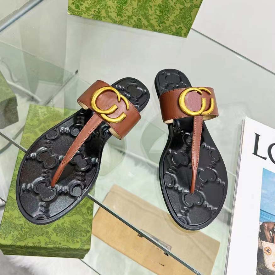 

2023 New Fashion sandals slippers slide for women Hot Designer beach flip flops slipper Beach Leather Wedge heel, G1