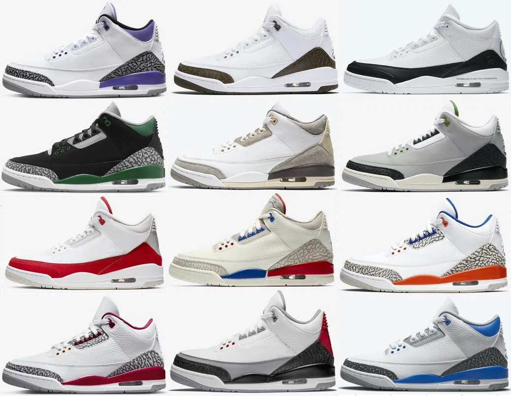 

Jumpman 3 Racer Blue 3s Basketball Shoes Mens Dark Iirs Cool Grey a Ma Maniere Unc Fragment Knicks Free Throw Line Denim Red Black Cement Pure White Trainer Sneakers, Brown