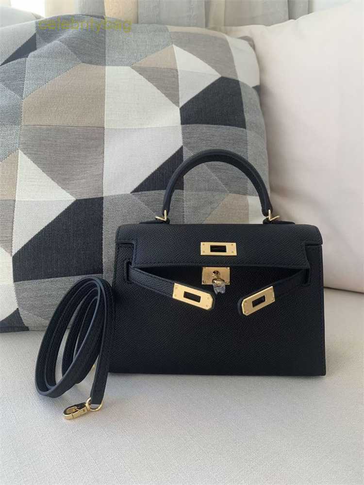 

Designer Kellies Handbags Hemres and Spring Bag 2023 Summer New style Palm Pattern Mini Women's Cowhide One Shoulder Crossbody Handbag Fashion has logo MYKM, Black gold buckle