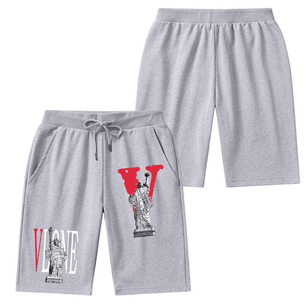 

Designer Fashion Brand Pants VLONE Men's Shorts Luxury Sports Summer Women's Fashion Versatile Cotton Breathable Short Pants, Gray