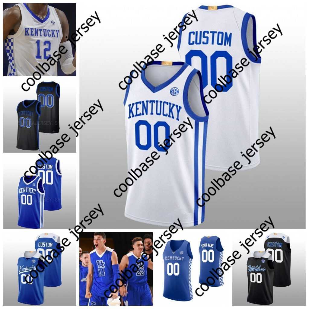 

Custom NCAA Kentucky Wildcats Basketball Jersey Oscar Tshiebwe CJ Fredrick Sahvir Wheeler Daimion Collins Cason Wallace Chris Livingston Jersey Stitched