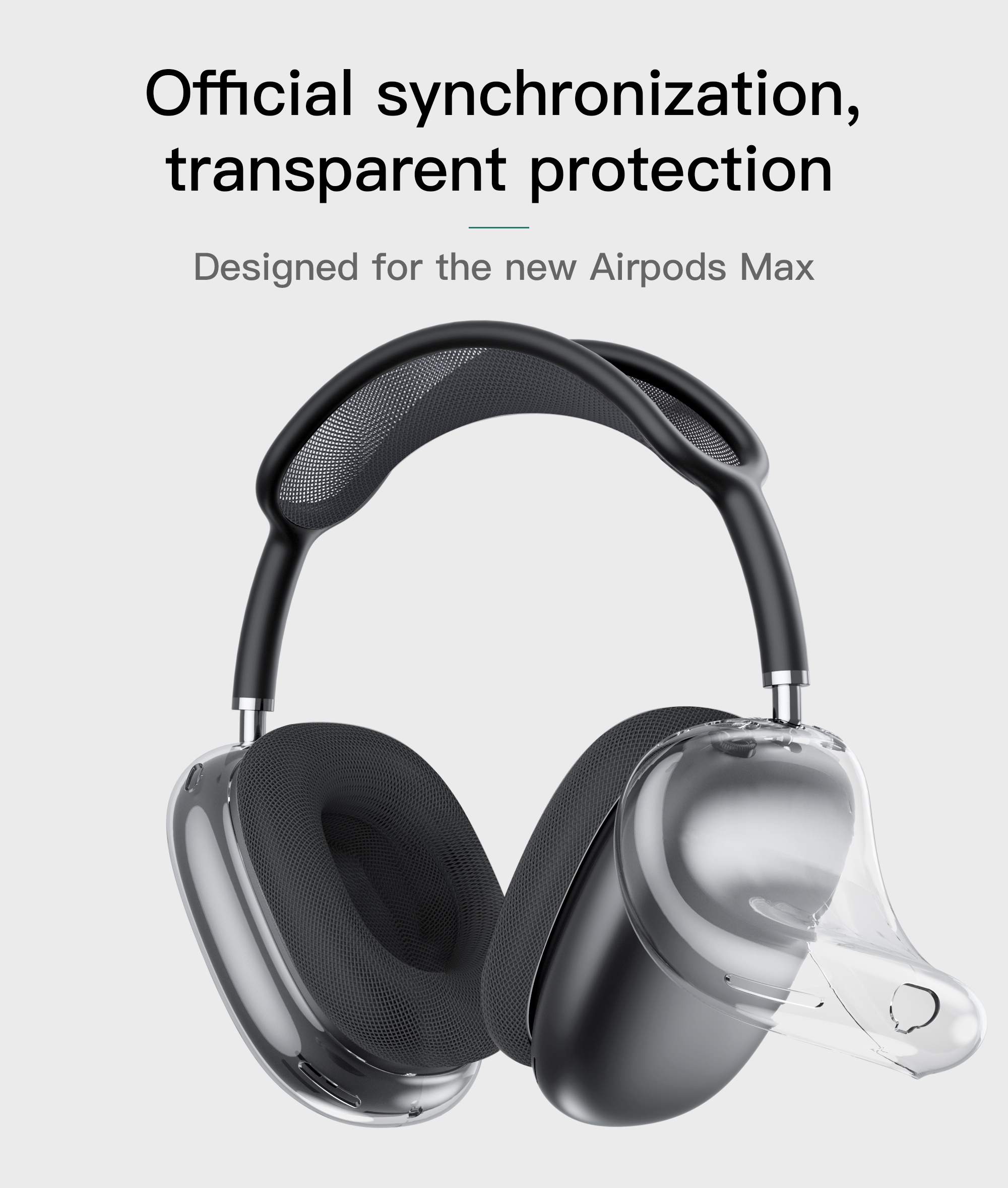 

For Airpods Max bluetooth earbuds Headphone Accessories Transparent TPU Solid Silicone Waterproof Protective case Headphones Headset cover Case