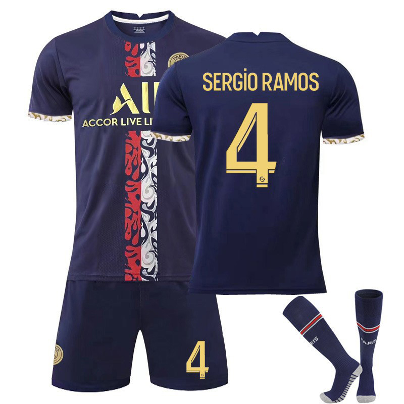 

Soccer Jerseys 23 New Paris Home Special Edition Golden No. 30 No. 7 No. 10 jersey set