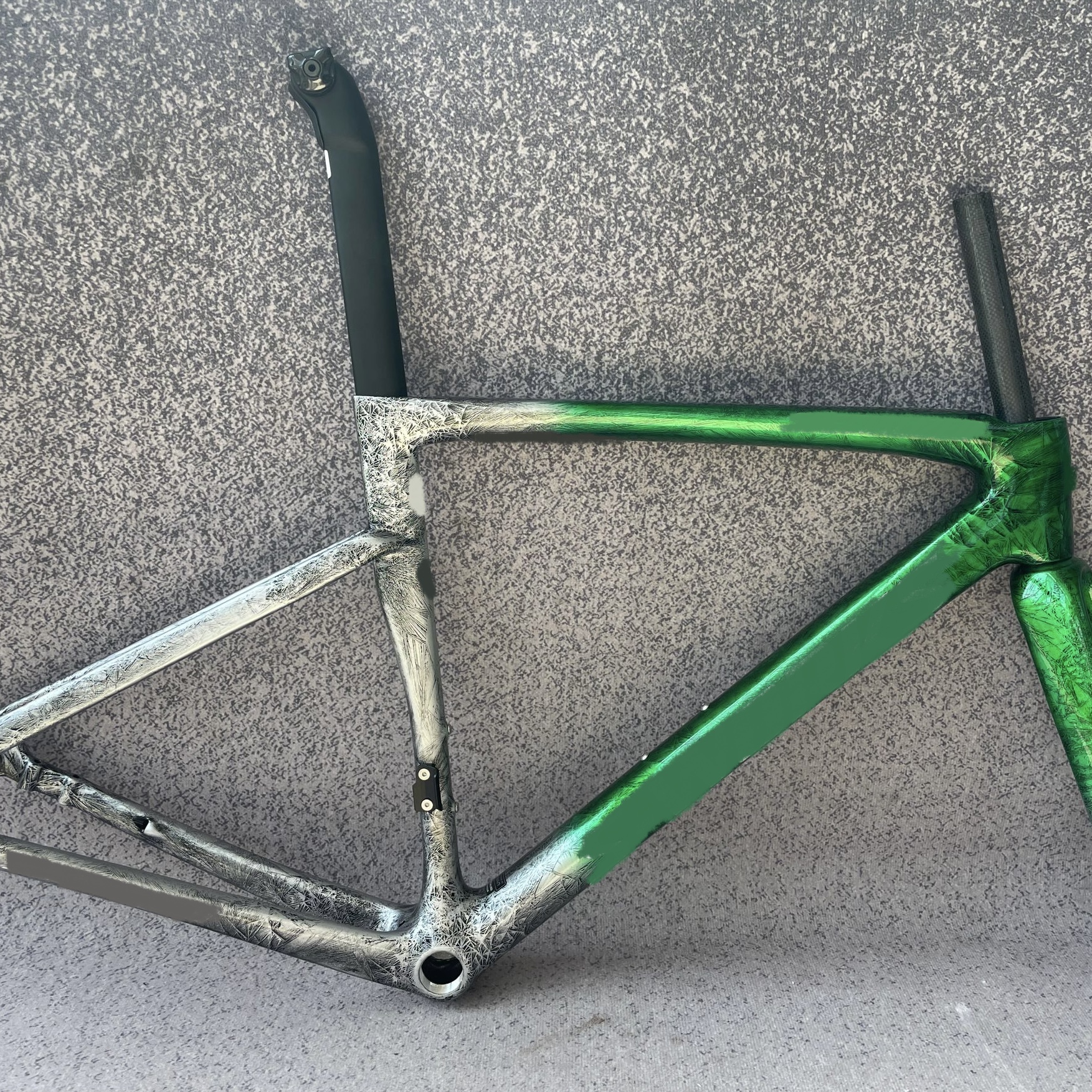 SL7 Carbon Fiber Bike Frame Ice Crack Green Road Bike Frame 1:1 Bicycle Frame Made In Taiwan Shipping Free-image-857200785