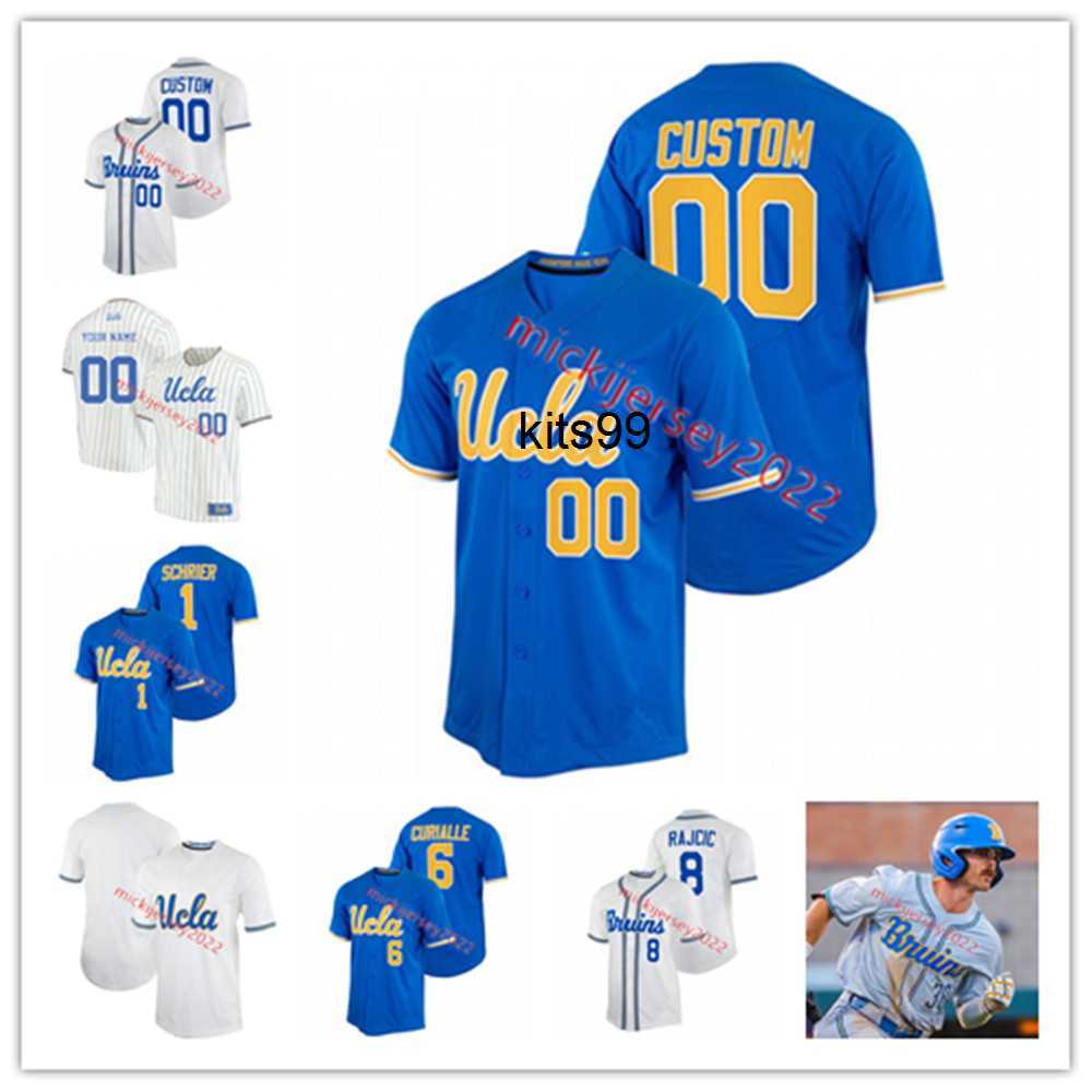 

Mens Youth Custom Stitched Baseball Jersey Cody Schrier Jersey Jake Palmer Michael Curialle Max Rajcic Kelly Austin Jake Brooks Ethan Flanagan Jerseys, White ucla
