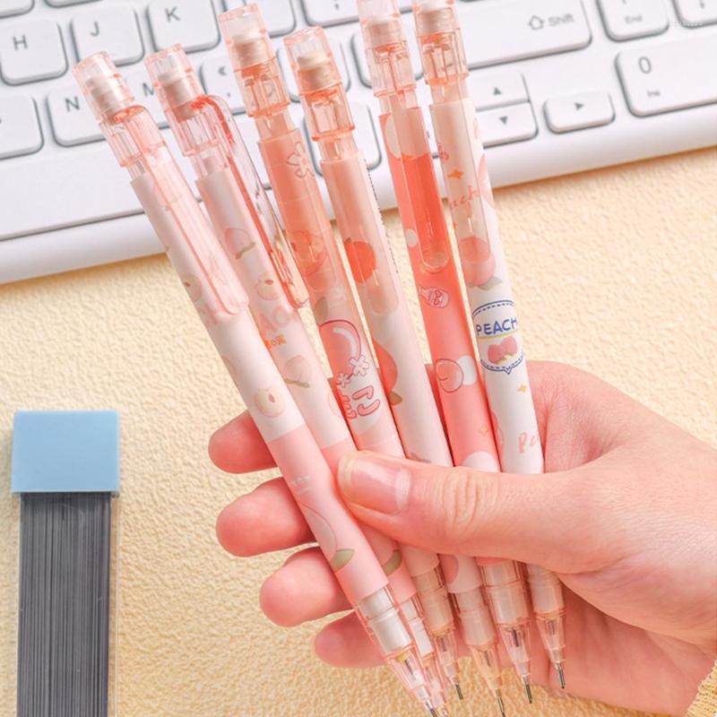 

0.5mm Japan Lovely Peach Automatic Pencil Kawaii Smooth Writing Cute Mechanical For Kids Student Supplies Stationery, 1 pc pencil (random)