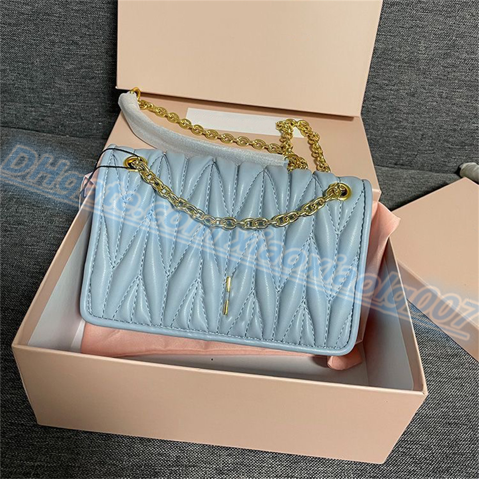 

fashion High quality chain Shoulder Bags soft sheep leather handbags Luxury designewallet womens Cross body bags Hobo Totes Cosmetic Bag purse, White