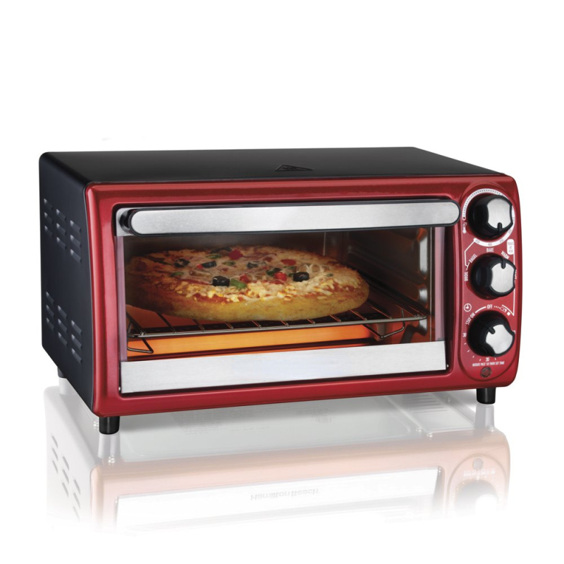 

Toaster Oven, Red with Gray Accents, 31146