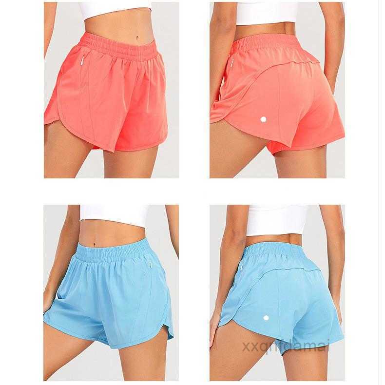 

LULULEMENS WOMENS Womens Yoga Outfits High Waist Shorts Exercise Short Pants Fitness Wear Girls Running Elastic Adult Pants Sportswear, Black