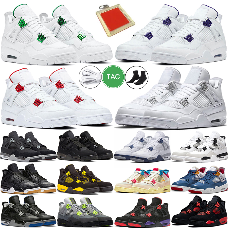 

Basketball Shoes Military Black Cat 4s White Oreo Midnight Fire Red Grey Royalty Cement Men Women Sail University Blue Thunder Infrared Bred pine green mens trainer, #39