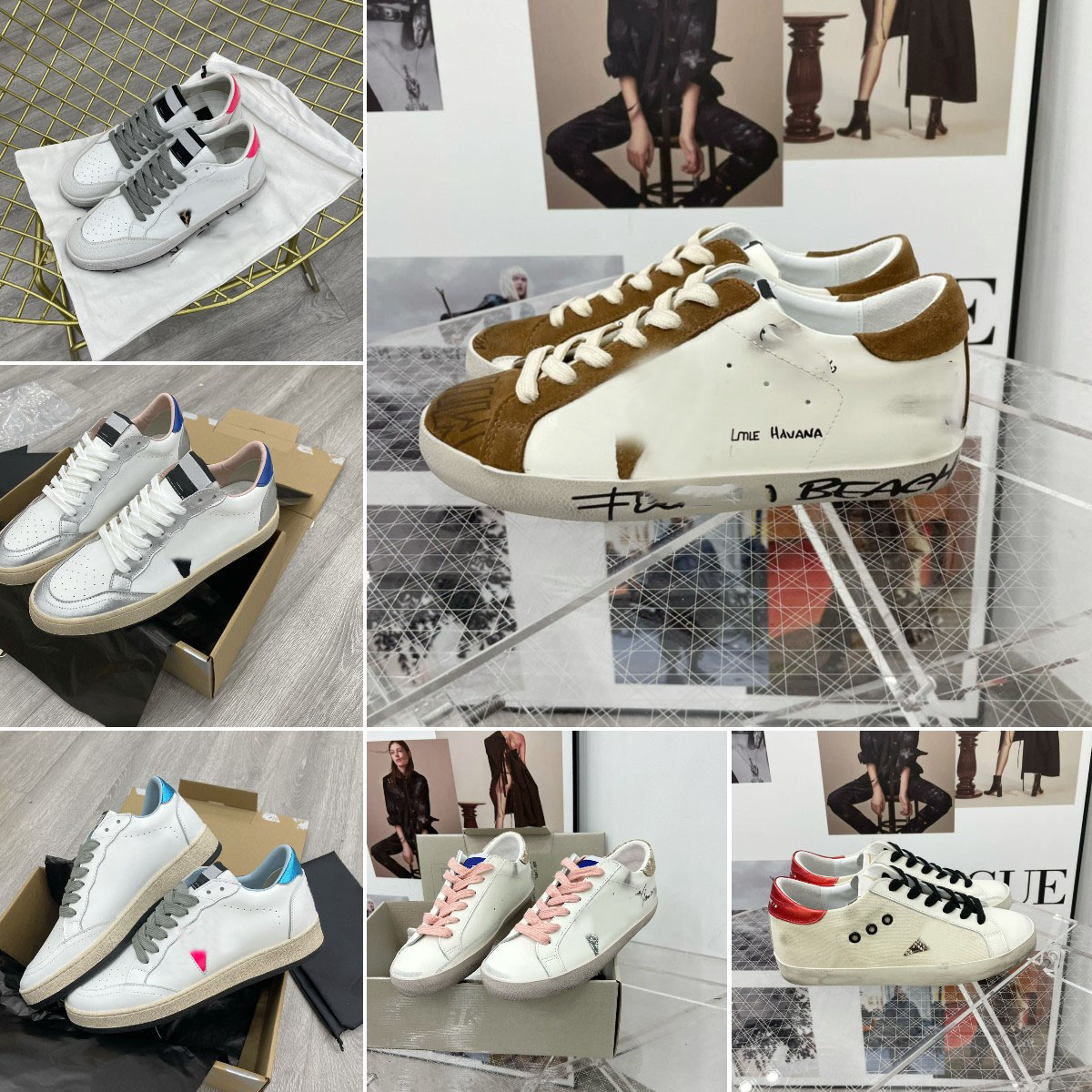 

Star sneakers Dirty Sneaker Designer Shoes Men Women White Trainers Flat Platform Loafers Superstar Brand Sequin Classic Shoes Size 35-45, Colour 18