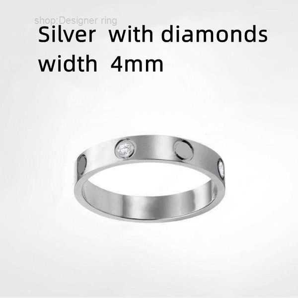 

Band Rings Designer Titanium Steel Silver Love Men and Women Rose Gold Jewelry Couples Christmas Gift Party Wedding Accessories Size 5-11 Width 4-6 Mm 5 MZ8Q