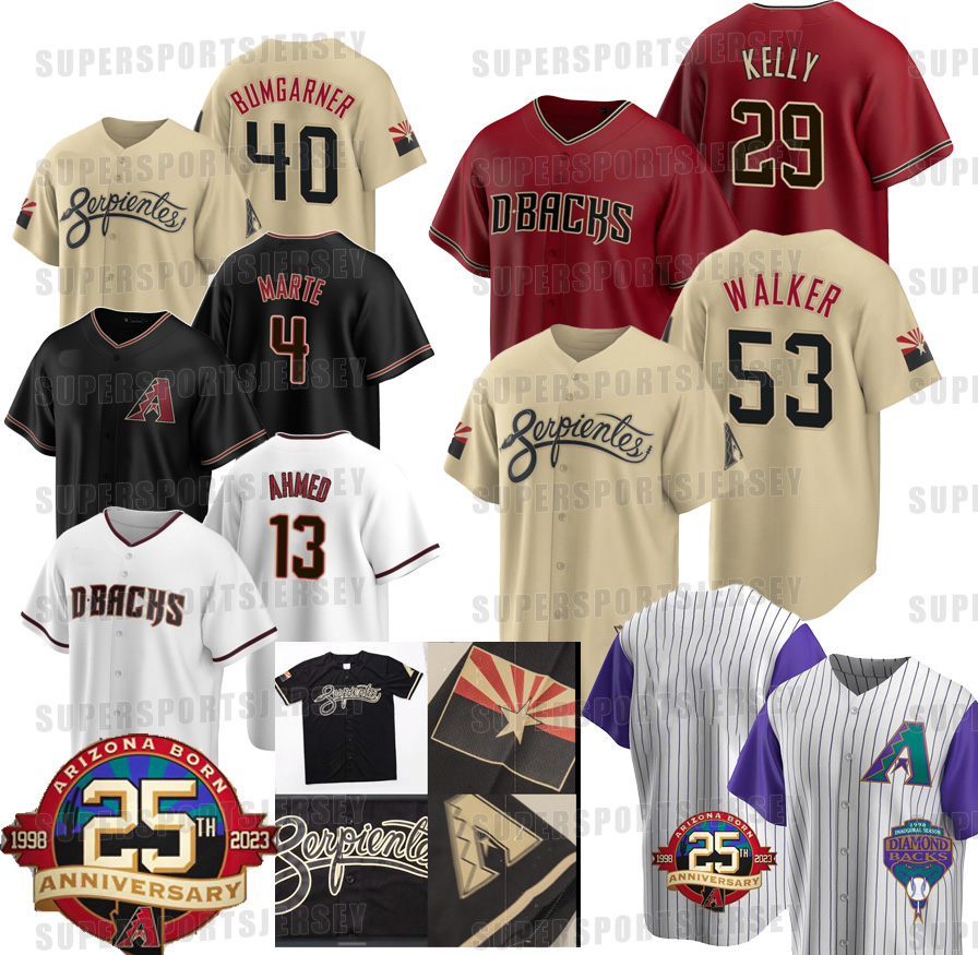 

Arizona Dbacks Serpientes Diamondbacks Jersey Bum40 garner 25th Patch Ketel Marte Nick Ahmed Merrill Kelly Christian Walker Melancon Lourdes Gurriel 100% Swen savb, Mens felx base