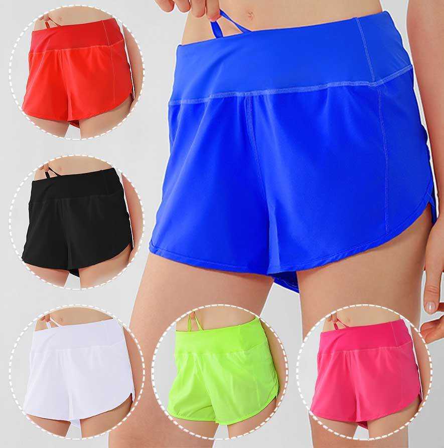 

Womens Lulu Yoga Shorts speed up High Waist Gym Fitness Training Tights lulus Sport Short Pants Fashion Quick-drying Solid Trousers Lemon Top Quality, Black