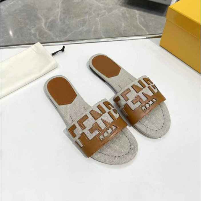 

Paris Womens sandals summer soft bottom fashion/Versatile shoes womens 2023 Luxury designer slide rubber Flip-flops flat sandal women Miller FF slipper, 20
