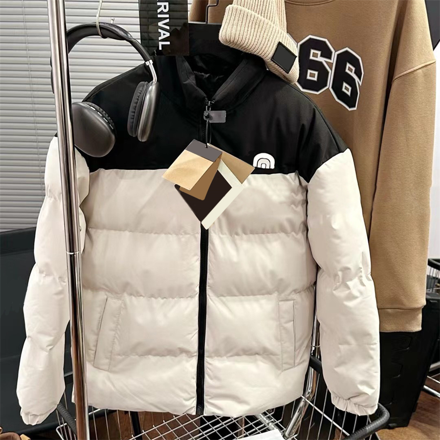 Mens Puffer Jackets Cotton Winter Womens Coats Waterproof Windproof Puff Jacket Classic Loose Down Parkas Coat Letter Outerwear M-5XL-image-919218305