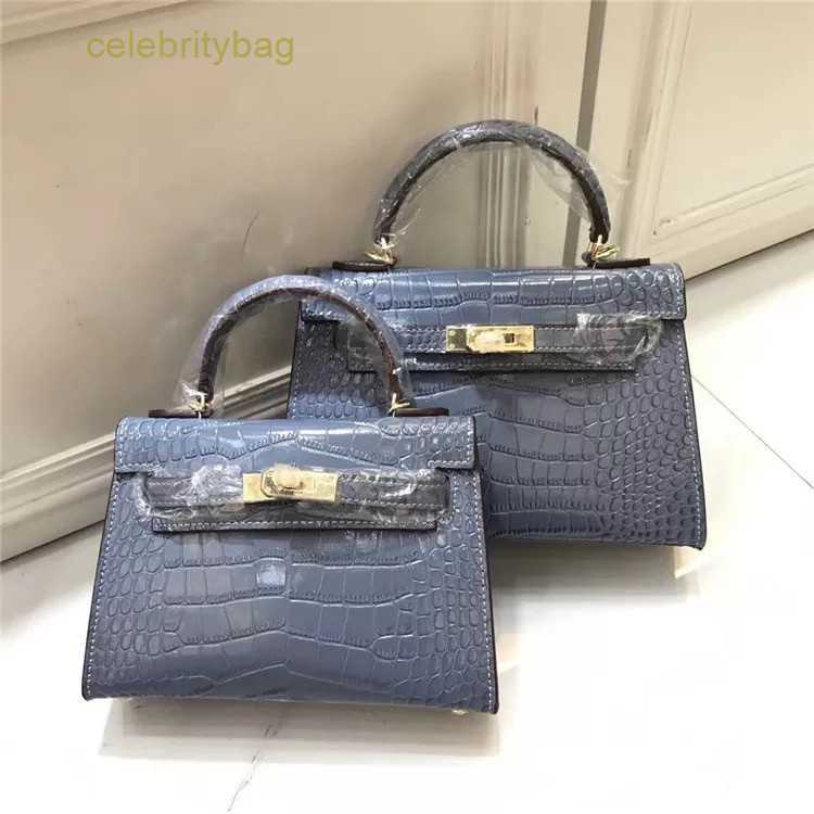 

Designer Kellies Handbags Hemres Women's Bag New Second Generation Crocodile Cattle Leather Single Shoulder Crossbody Handbag Canvas Strap Casual 1 has logo U1TP, Rose purple 19 inches