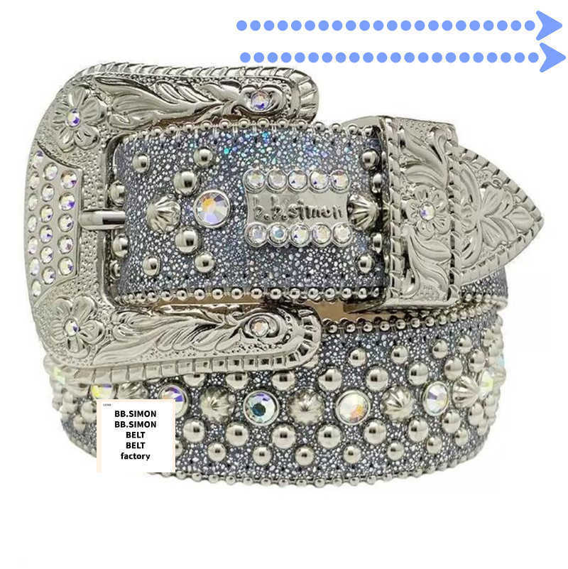 

with box2022 Designer Bb Belt Simon Belts for Men Women Shiny diamond belt Black on Black Blue white multicolour with bling rhinestones as gift22