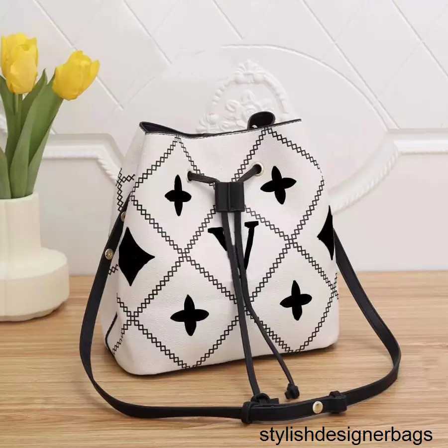 

Drawstring Bucket bags NEONOE mm louie Luxurys designers Women bags Women's backpack Handbags flower Purses Tote Brand Letter PU Leather Shoulder 48/23