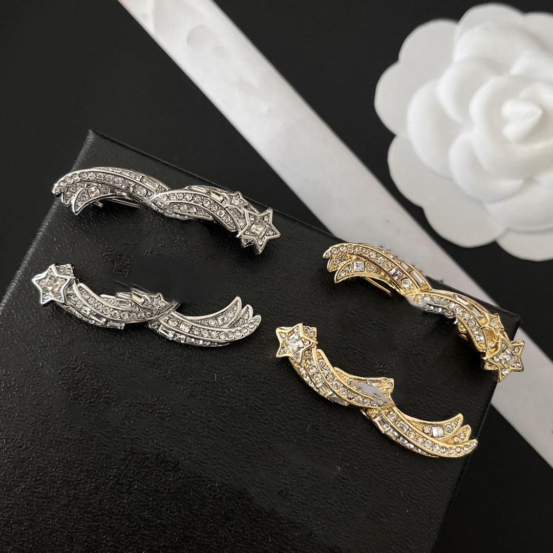 

2color Brand Luxury 18K Gold Plated Brooch Party Badge Lapel Brooch Designer Gift Stainless Steel Unisex Fashion Accessories D143