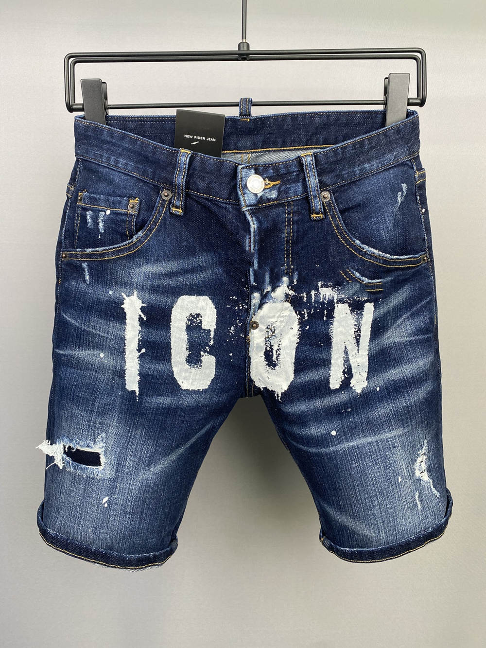 

Men Denim Cool Guy Designer Shorts Jeans Embroidery Pants Holes Trouser DSQ2 D2 Dsquared2 Dsquared 2 Italy Size 44-54 #9835, 9835