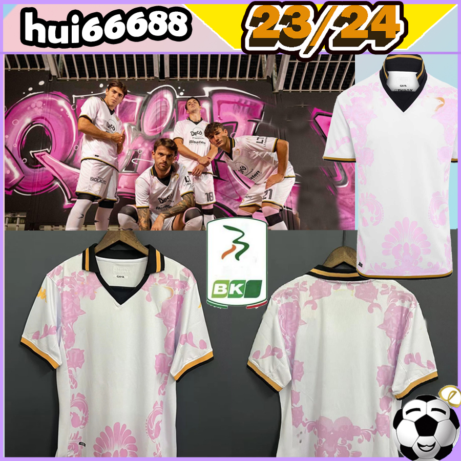

2023 Palermo Soccer Jerseys 22 23 24 SEGRE SOLERI BRUNORI DI MARIANO DAMIANI SARIC BUTTAR pink Third Men Football Shirts Uniforms, 2023 third patch
