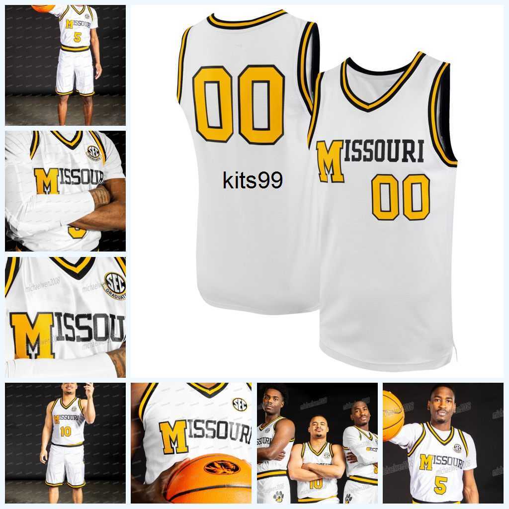 

CUSTOM Missouri Tigers Basketball Jersey Aidan Shaw Nick Honor Isiaih Mosley Ben Sternberg Sean East II Mohamed Diarra Noah Carter Brown Tre Gomillion, White (with number no name )