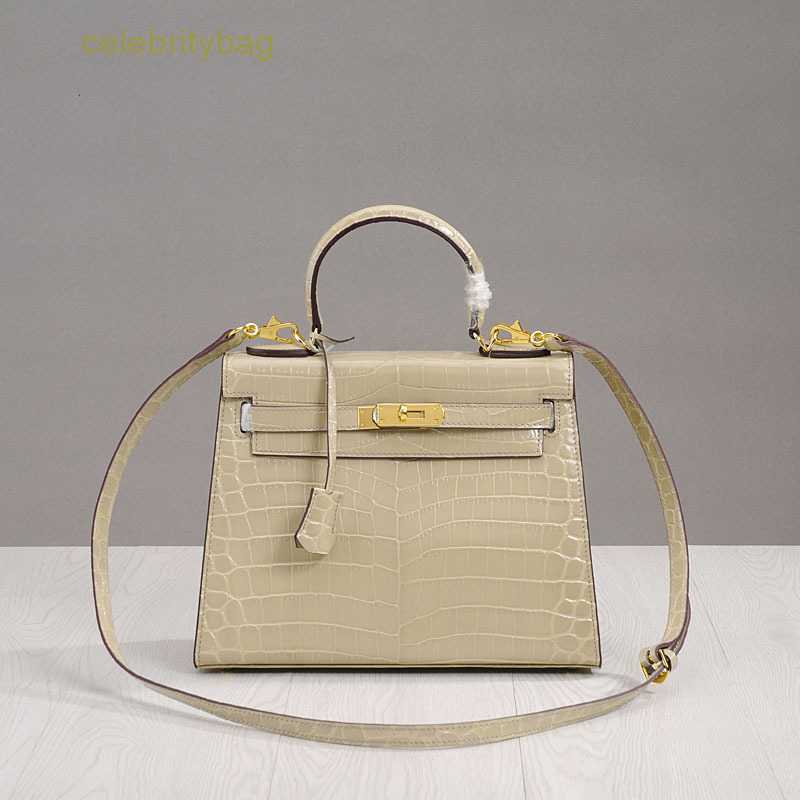 

Designer Kellies Handbags Hemres Fashion New leather cowhide women's Portable diagonal shoulder crocodile pattern 2 has logo CNL3, Red 20cm