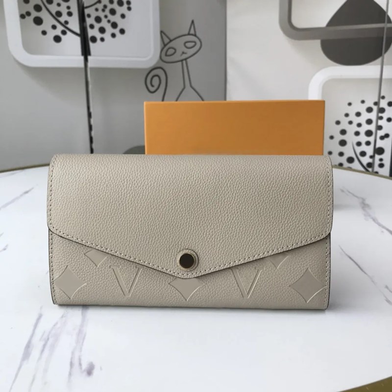 

Designer wallets luxury empreinte purse sarah clutch bags Highs quality flower letter coin purses women plaid card holder Louisitys 1 viutonity Original box, Add box