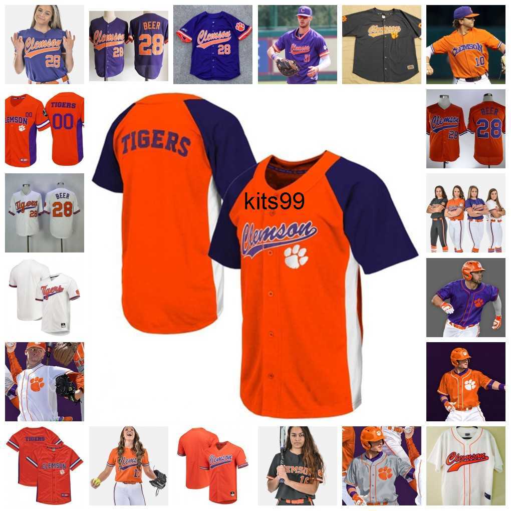 

2022 NCAA Custom Clemson Tigers College Stitched Baseball Jersey 42 Ryan Ammons 45 Landon Lucas 41 Alex Edmondson 14 Khalil Greene 18 Monte Lee 13 Brad Miller Jerseys, Gray
