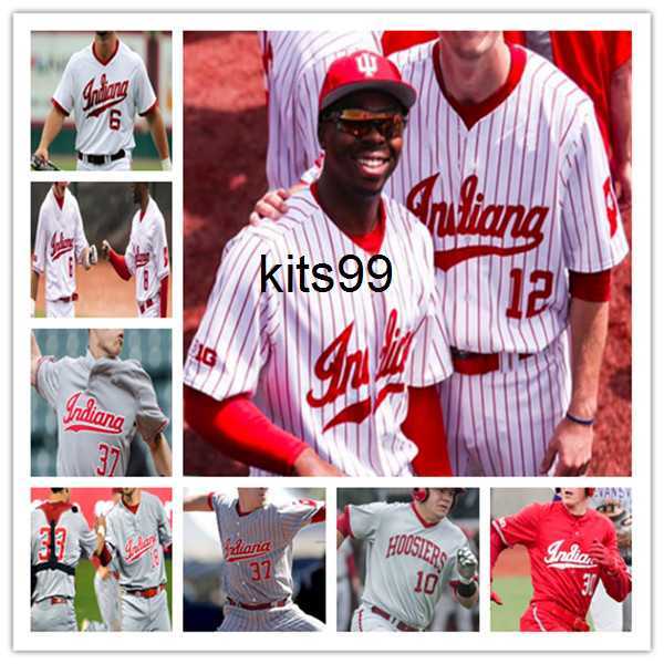 

Custom College Baseball Indiana Hoosier Jerseys Aaron Beck Max Wright Josue Urdaneta Schaffer Geremy Guerrero Connor Fenlong Tyler Grauer Seth Gergely Cline, Men grey 1