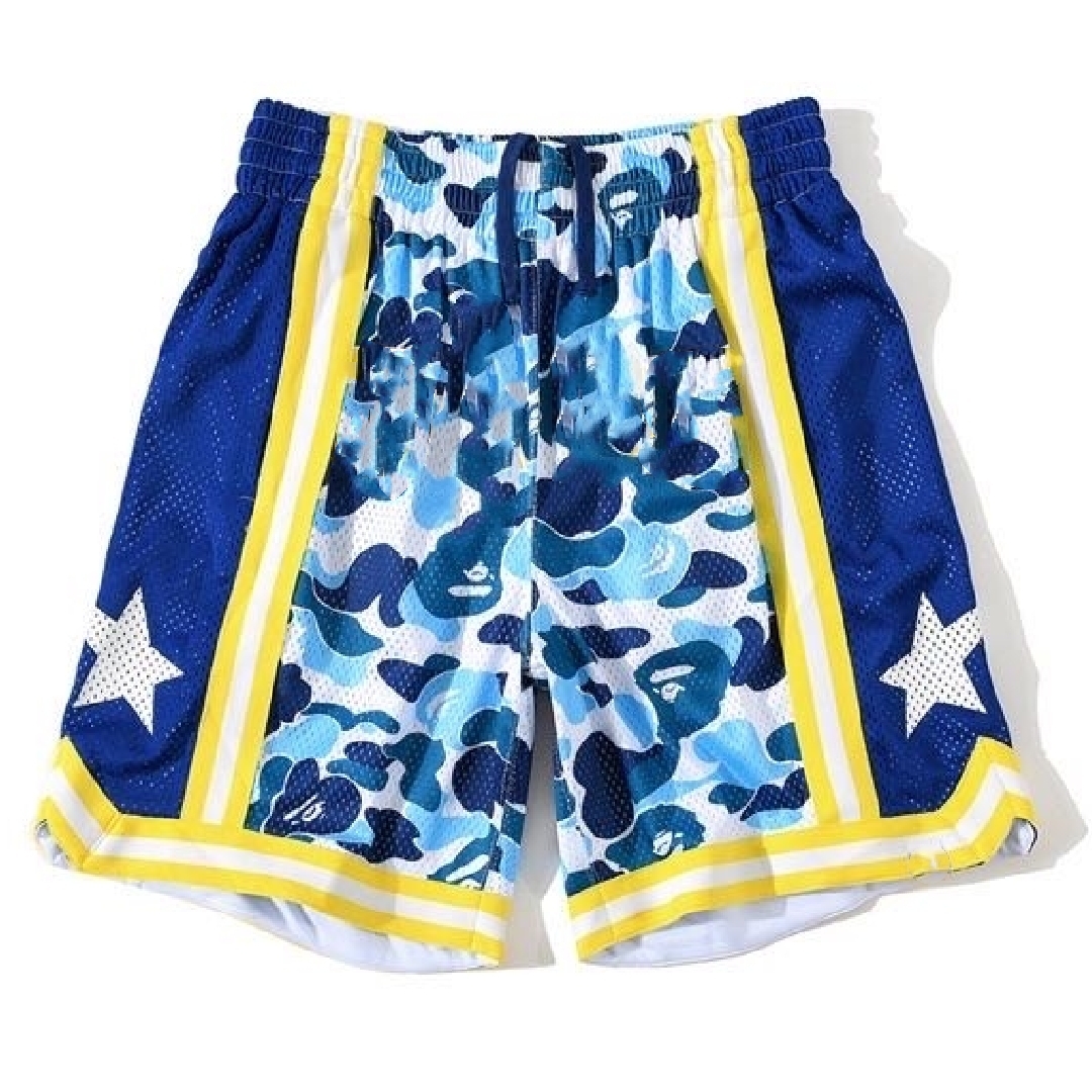 Basketball Shorts Mens mesh shorts Large Stars designer Track Casual Couples Pants Camo Breathable Sport Hip Hop Elastic Waist Size M-3XL big sha