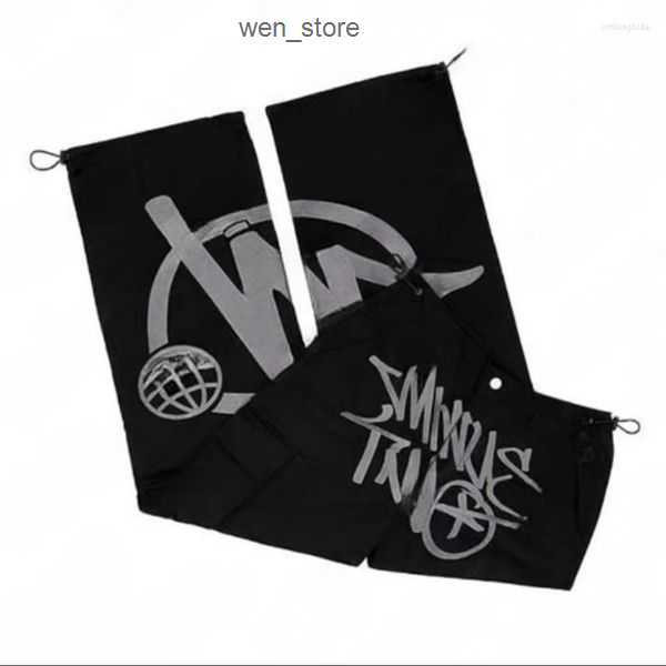 

2023 Minus Two Cargo Harajuku Casual Loose Punk Rock Straight Wide Leg Trouser Streetwear Y2k Pant Retro Street Trend Overalls 2 MAG3