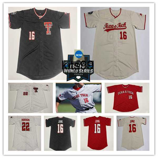 

Custom College Texas Tech TTU Baseball Jersey Josh Jung Jace Owen Washburn Cole Stilwell Ty Coleman Kurt Wilson Parker Kelly Hudson White, Man red 1
