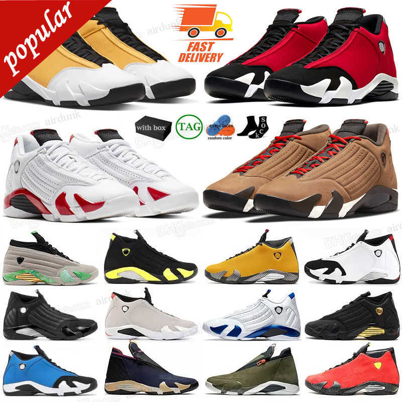 

14s Basketball Shoes men jumpman 14 Ginger candy cane Winterized gym red Blue desert sand defining moments Hyper Royal retro mens trainers sports sneakers With box
