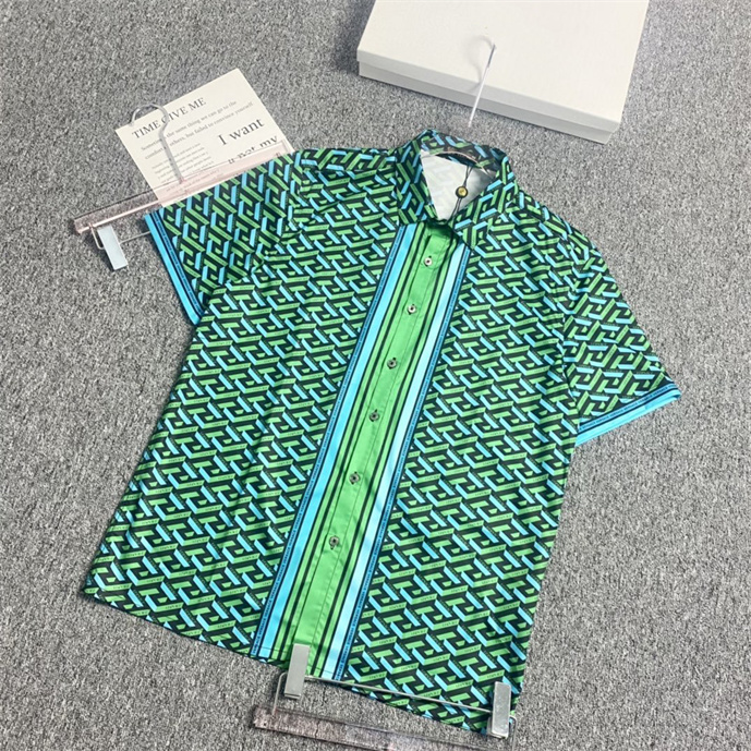 

2 LUXURY Designers Shirts Men's Fashion Tiger Letter V silk bowling shirt Casual Shirts Men Slim Fit Short Sleeve Dress Shirt M-3XL#503