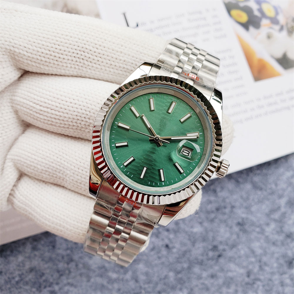 

Fashion Mens Watch 40mm AAA Automatic Winding Mechanical Watches Stainless Steel Strap Casual Business Green Wristwatch Montre De Luxe, Color 1