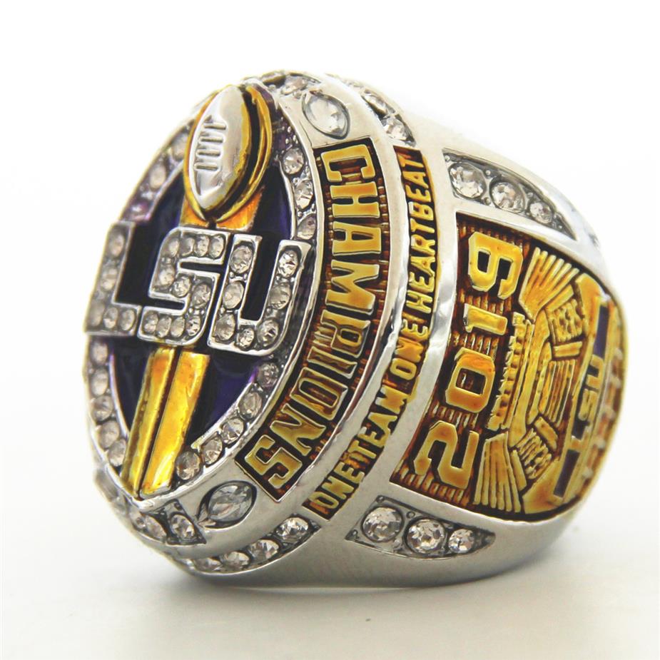 

FOR FASHION SPORTS JEWELRY 2019 LSU Cincinnati Football College Championship Ring Men rings FOR FANS US SIZE 11#271u