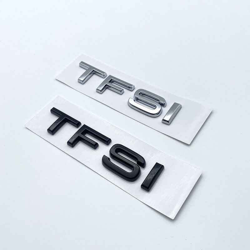 

TFSI Badge For Audi A1 A3 A4 A5 A6 A6L A7 A8 S3 S6 Q3 Q5 Q7 TT S RS 3D Chrome Glossy Black Rear Letter Emblem Sticker Good Quality