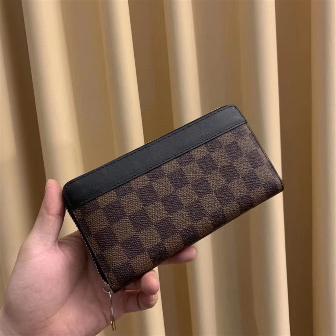 

Fashion 2023 Wallets designer zipper wallets Luxurys Men Women leather bags High Quality Classic Letters coin Purse Original Box Plaid card holder with box 1158, 7 with box