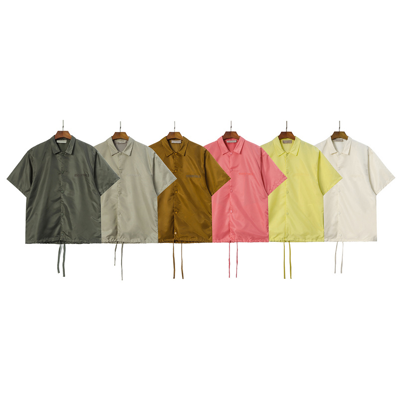 

2023 Summer Nylon Shirts High Quality Fashion Letter Print Casual Shirt