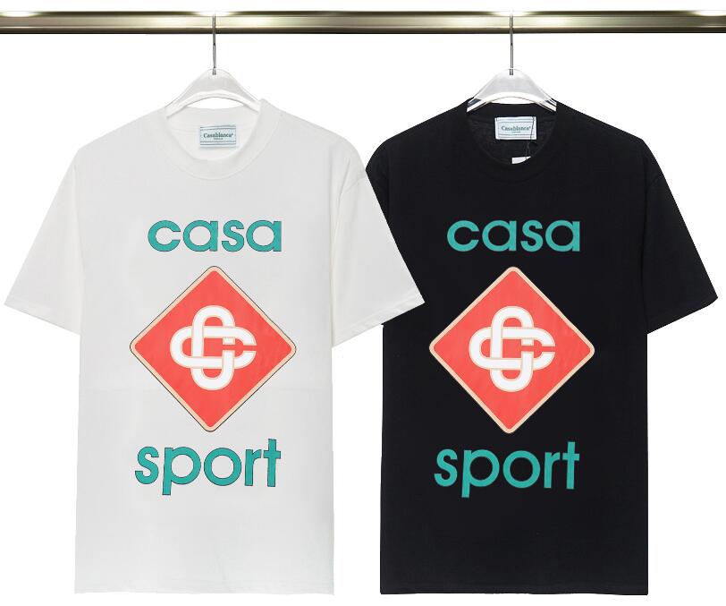 

classical white casa sport designer t shirt summer short sleeve casablanca men women tshirt tee mens clothes