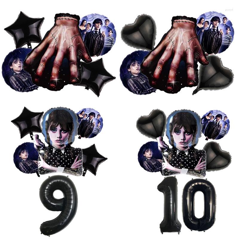 

Party Decoration Wednesday Addams Birthday Foil Numer Balloon Boy Girls Baby Shower Thing Set Supplies