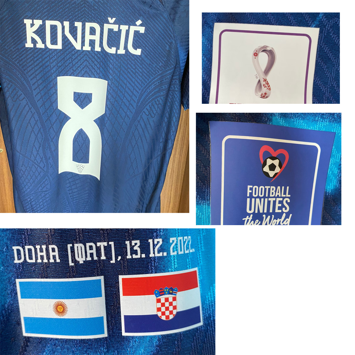 

Collectable Souvenirs Player Issue Croatia Maillot VS Argentina Modric Livaja Kramaric Kovacic Soccer Patch Badge Printing